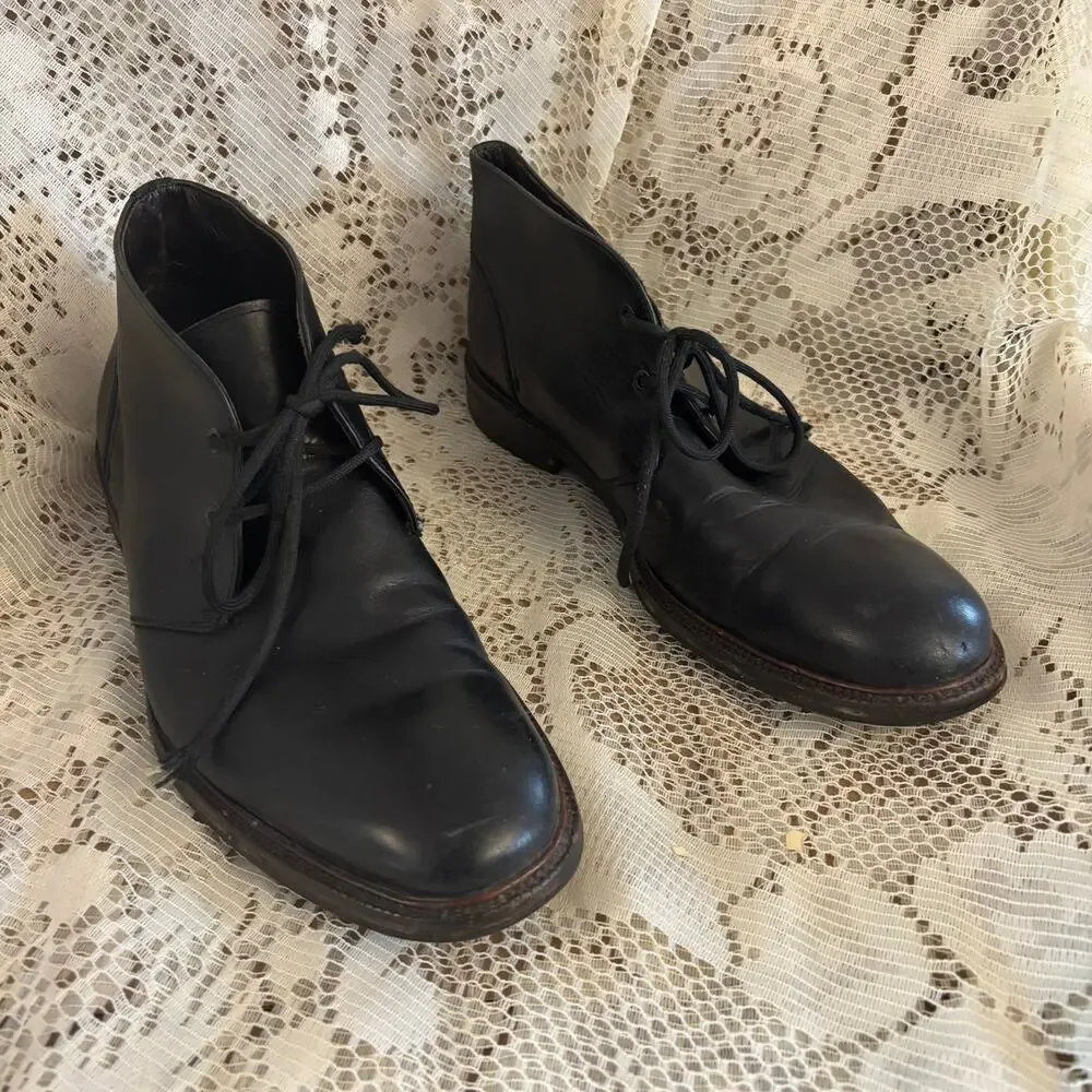 Johnston & Murphy 1850 Men's US 10.5 Black Leather Chukka Boots